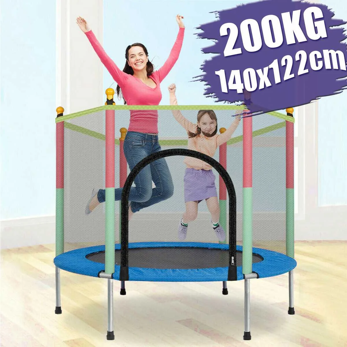 1.4M Trampoline for Kids and Adult withProtective Net Jumping Bed Outdoor Trampolines Exercise Fitness Equipment Bed
1.4M Trampoline for Kids and Adult withProtective Net Jumping Bed Outdoor Trampolines Exercise Fitness Equipment Bed
