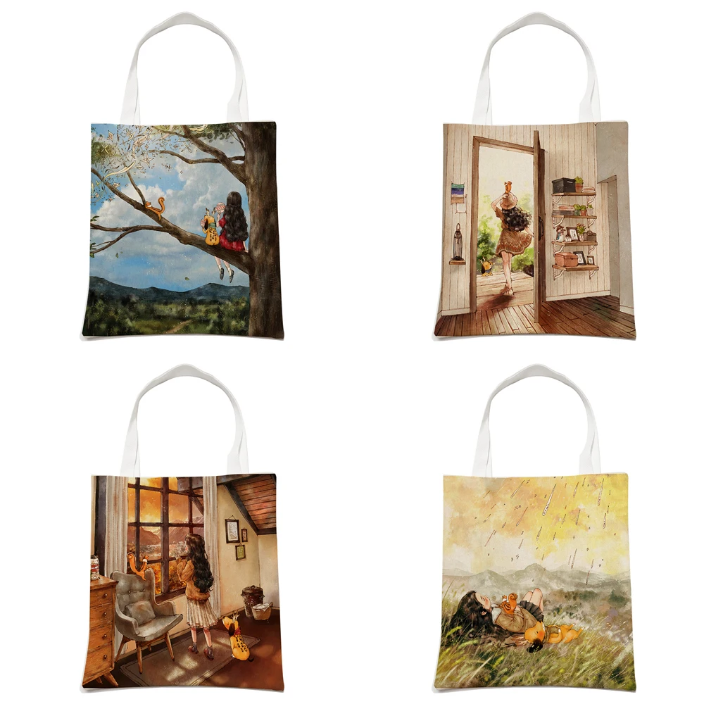 Cute Cartoon Girl Fashion Shopping Shoulder Bag 5 S2bc9e2c9035449009b7712217d1e00fcY