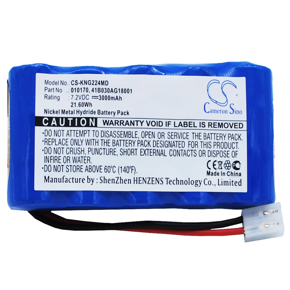 

Medical Battery For Kangaroo 010170 41B030AG18001 OM10426 Sherwood 224 321 324 k524 Feeding Pump Ni-MH 7.20V 3000mAh / 21.60Wh