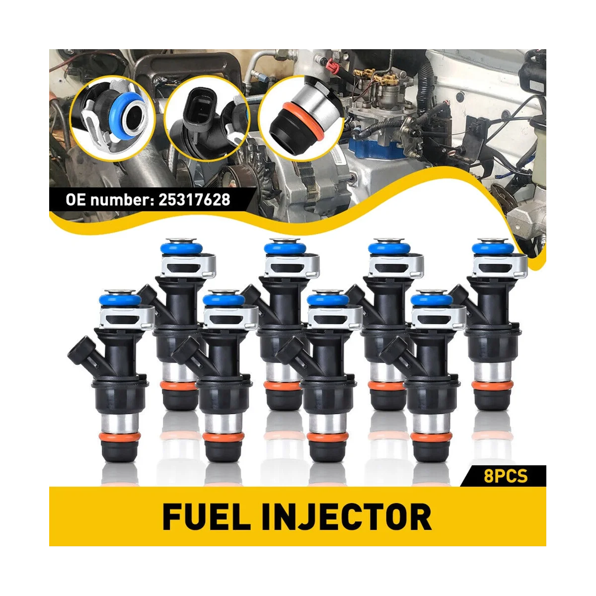8Pcs Fuel Injectors for 99-07 Chevy Silverado GMC SIERRA YUKON 4.8 5.3 6.0 25317628 25323974
8Pcs Fuel Injectors for 99-07 Chevy Silverado GMC SIERRA YUKON 4.8 5.3 6.0 25317628 25323974