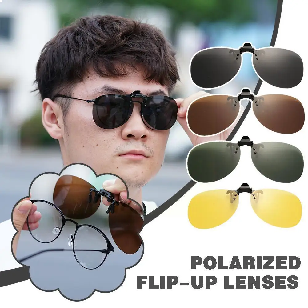 

Polarized Clip Sunglasses Myopia Glasses Clip Driver Fishing Night Vision Myopia Clip-On Sun Shading Eyeglasses For Men Wom W2K3