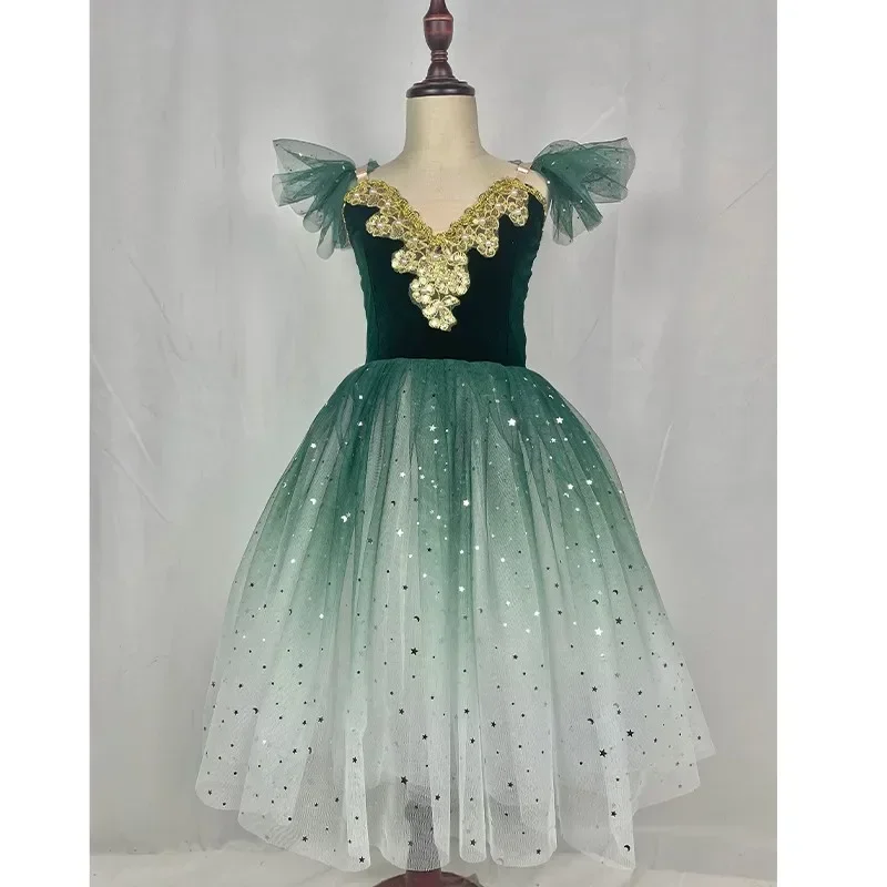 Green Ballet Dress Girls Ballet Skirt Long Dance Dress For Children Women Ballerina Performance Costumes Girls Belly Dance Wear
Green Ballet Dress Girls Ballet Skirt Long Dance Dress For Children Women Ballerina Performance Costumes Girls Belly Dance Wear