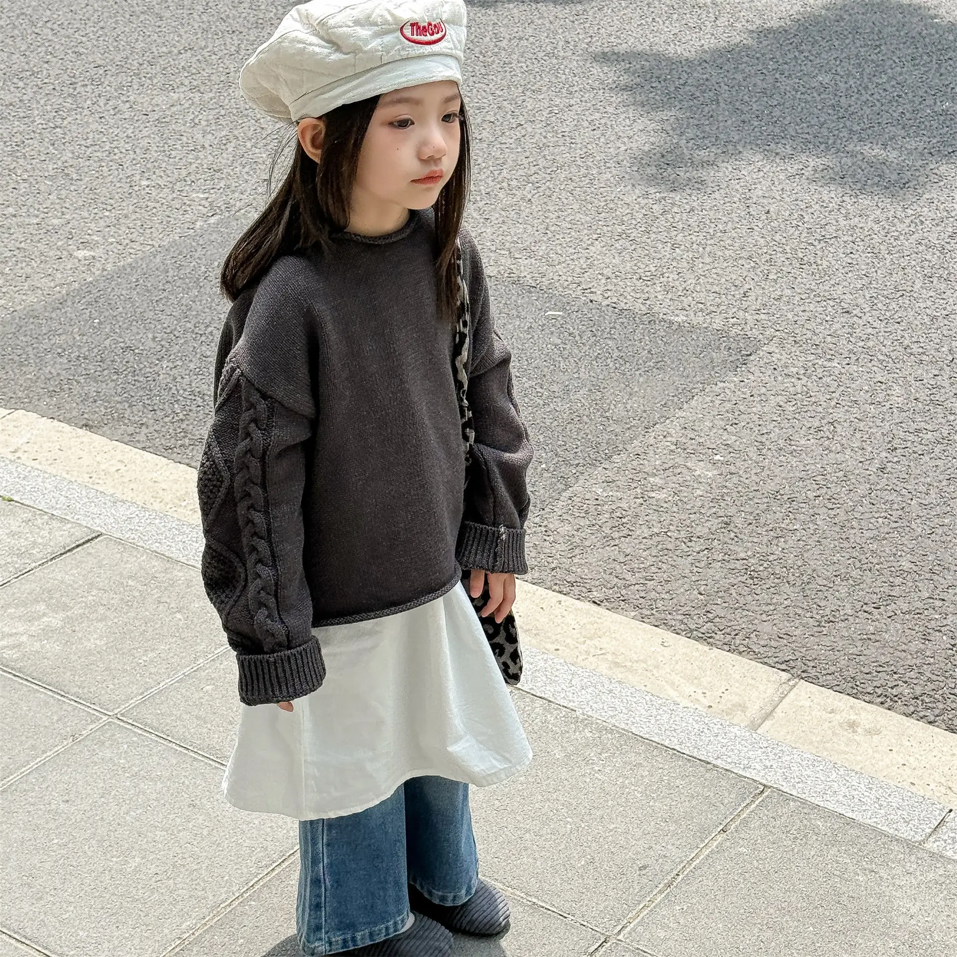 2025 Autumn New Children Long Sleeve Knit Sweater Solid Baby Pullover Girls Loose Sweater Kids Knitted Tops Toddler Clothes 17 S2bcc116f02d1447fa05da5761a888515r