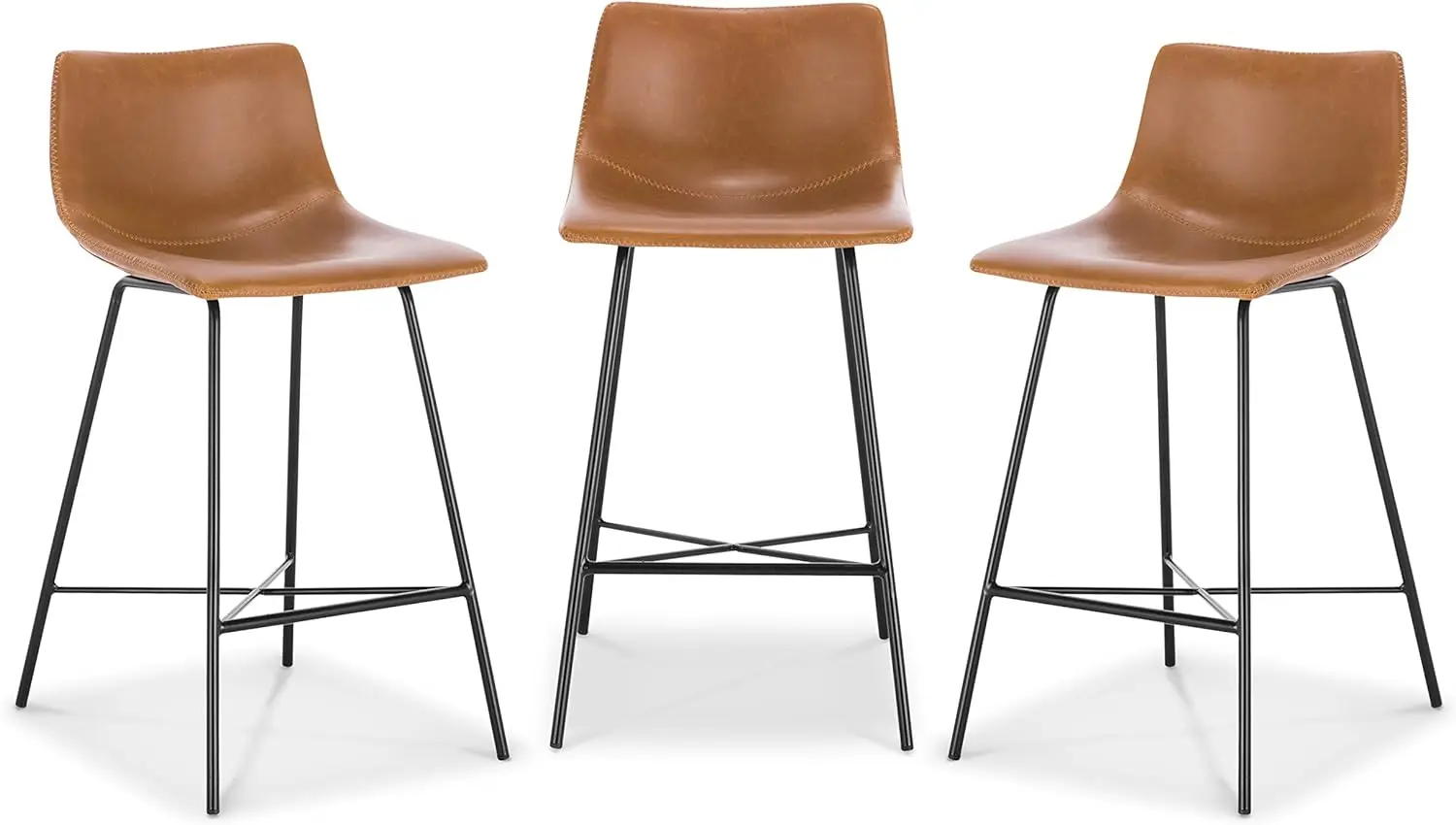 Poly and Bark Counter Stool 24 inches - Counter Height Bar Stools Set of 3 - Sturdy Kitchen Stools with Backs - Comfortable Bar
Poly and Bark Counter Stool 24 inches - Counter Height Bar Stools Set of 3 - Sturdy Kitchen Stools with Backs - Comfortable Bar