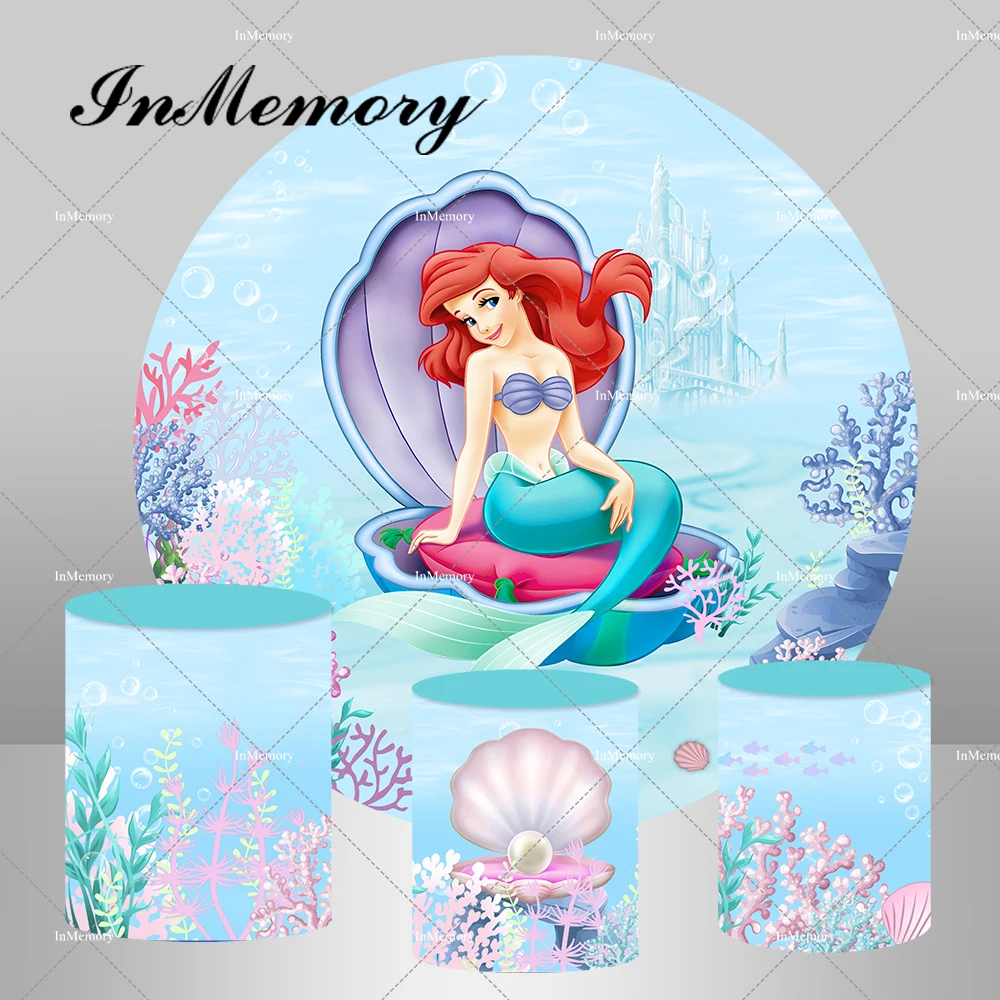 Under Tea Sea Little Mermaid Princess Ariel Circle Round Backdrop Cover for Girls Baby Shower 1st Birthday Party Background
Under Tea Sea Little Mermaid Princess Ariel Circle Round Backdrop Cover for Girls Baby Shower 1st Birthday Party Background