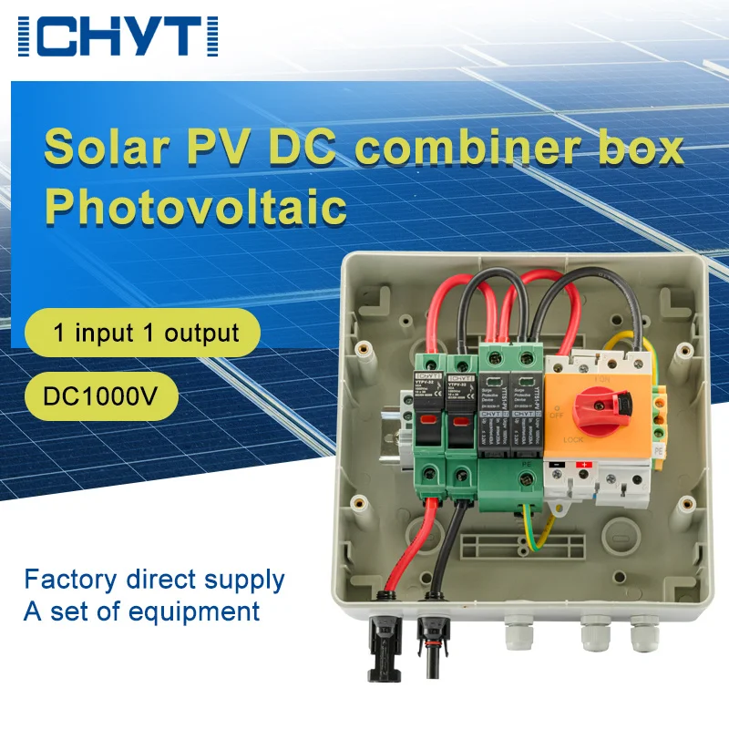 Waterproof Outdoor Surface Mounted 1-in-1-out 1000V IP65 Solar PV Surge Lightning Protection DC Distribution Box Combiner Box
Waterproof Outdoor Surface Mounted 1-in-1-out 1000V IP65 Solar PV Surge Lightning Protection DC Distribution Box Combiner Box