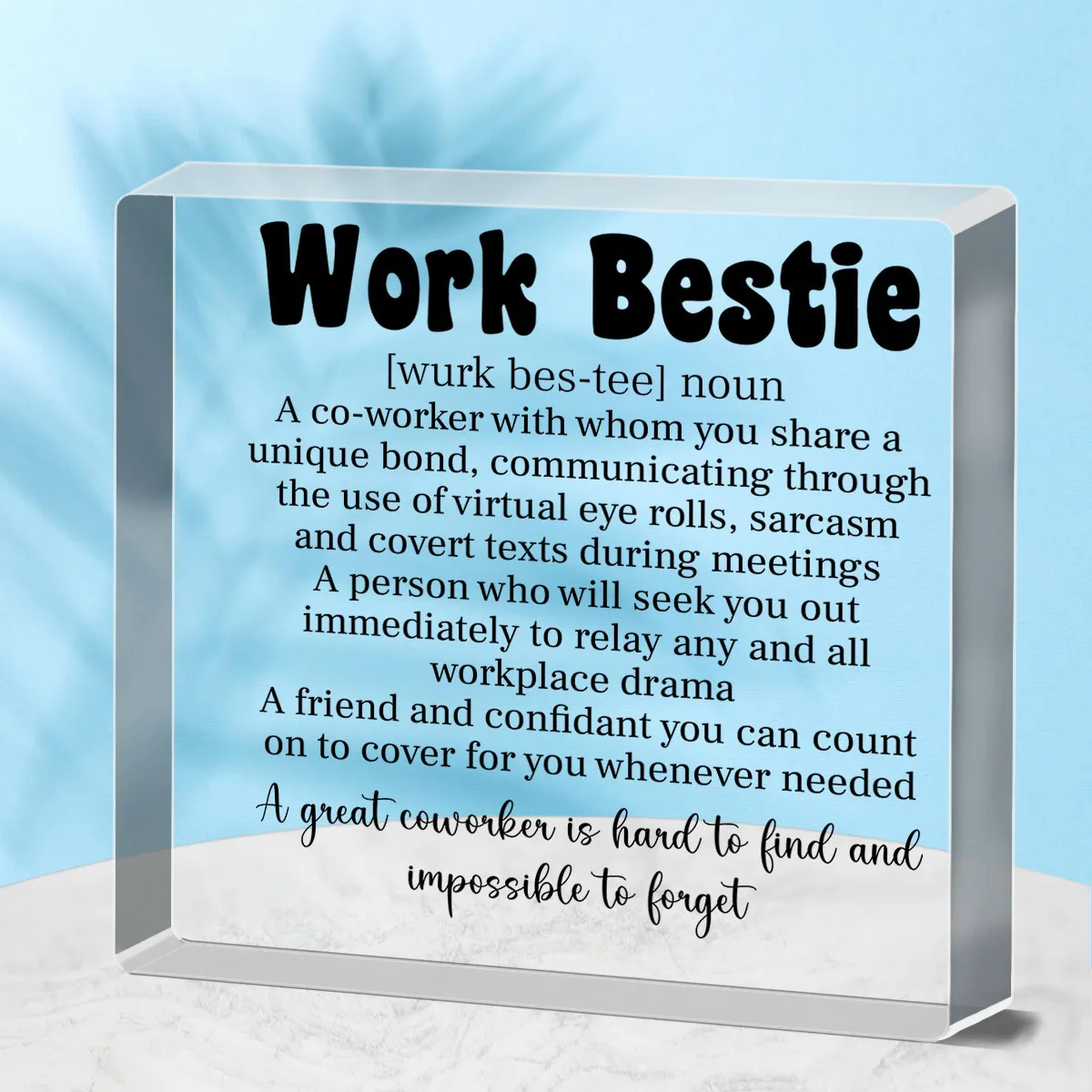 1pc, Office Coworker Leaving Gift Work Colleague Friends At Work Gift Work Bestie Definition Sign For Office Desk Employee Appre
1pc, Office Coworker Leaving Gift Work Colleague Friends At Work Gift Work Bestie Definition Sign For Office Desk Employee Appre