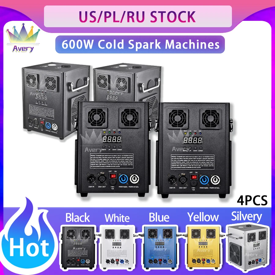 

0 Tax 4Pcs 600W Cold Spark Machine Firework Machine Stage Effect DMX Party Wedding Sparkle Cold Pyro Fireworks 2023 Hot Selling