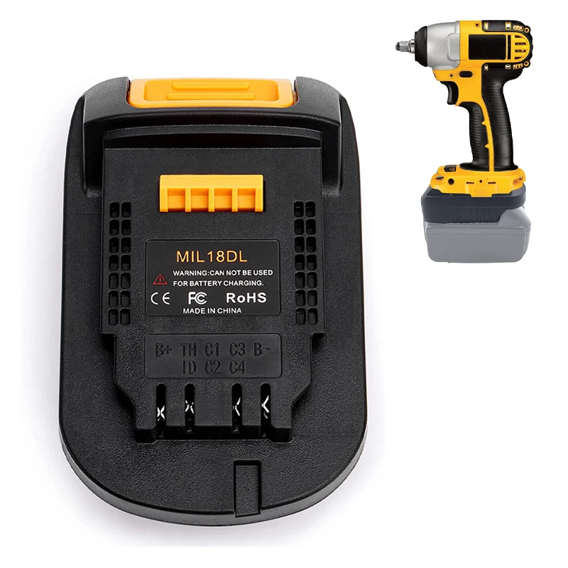 MIL18DL Battery Adapter Converter for Milwaukee 18V Li-ion Battery Convert To for Dewalt 20V 18V Li-ion Battery Power Tools Use
MIL18DL Battery Adapter Converter for Milwaukee 18V Li-ion Battery Convert To for Dewalt 20V 18V Li-ion Battery Power Tools Use