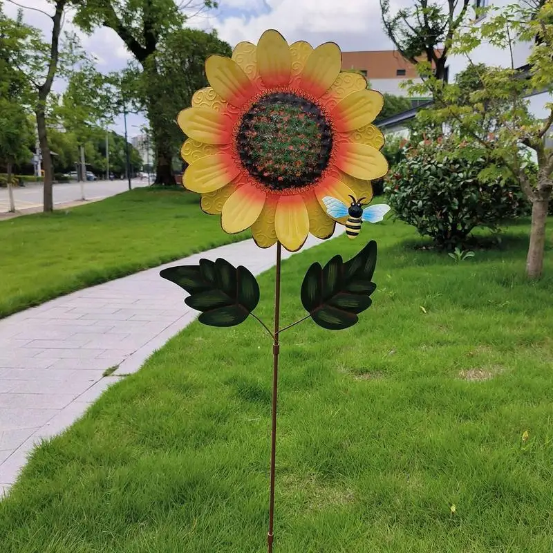 Outdoor Sunflower Stakes Sunflower Windmill Sunflowers Yard Art Creative Sunflower Garden Stakes With Cute Bee Garden Decor
Outdoor Sunflower Stakes Sunflower Windmill Sunflowers Yard Art Creative Sunflower Garden Stakes With Cute Bee Garden Decor