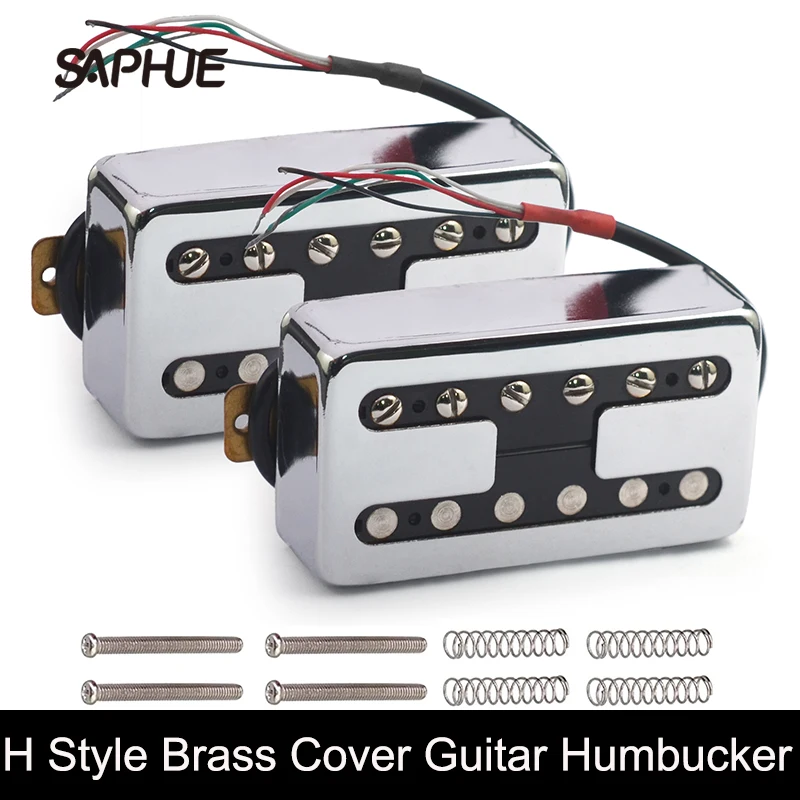 H Style Brass Cover Electric Guitar Pickup Coil Spliting Pickup Humbucker Dual Coill Pickup N7.5K/B15K Output Black/Chrome
H Style Brass Cover Electric Guitar Pickup Coil Spliting Pickup Humbucker Dual Coill Pickup N7.5K/B15K Output Black/Chrome