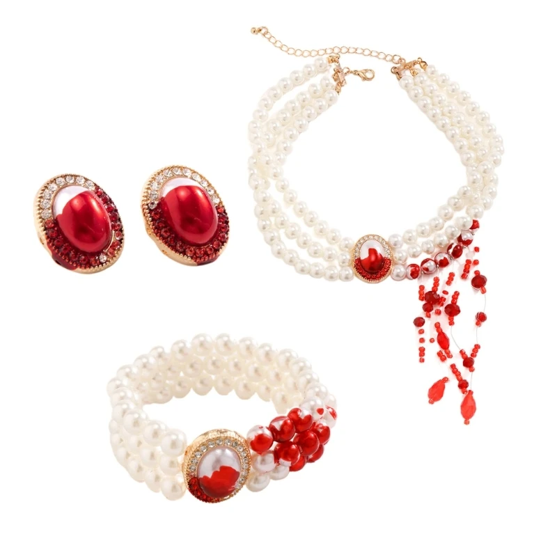 Halloween Blood Drip Choker Necklace Bracelets Earring Gothic Party Jewelry Gift Women Dripping Blood Choker Necklace
Halloween Blood Drip Choker Necklace Bracelets Earring Gothic Party Jewelry Gift Women Dripping Blood Choker Necklace