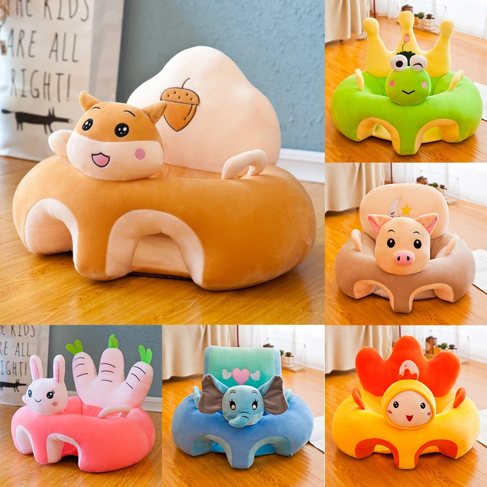 

Baby Sofa Support Seat Cover Plush Chair Learning to Sit Comfortable Toddler Nest without Filler Cradle Washable Anti Fall Sofa