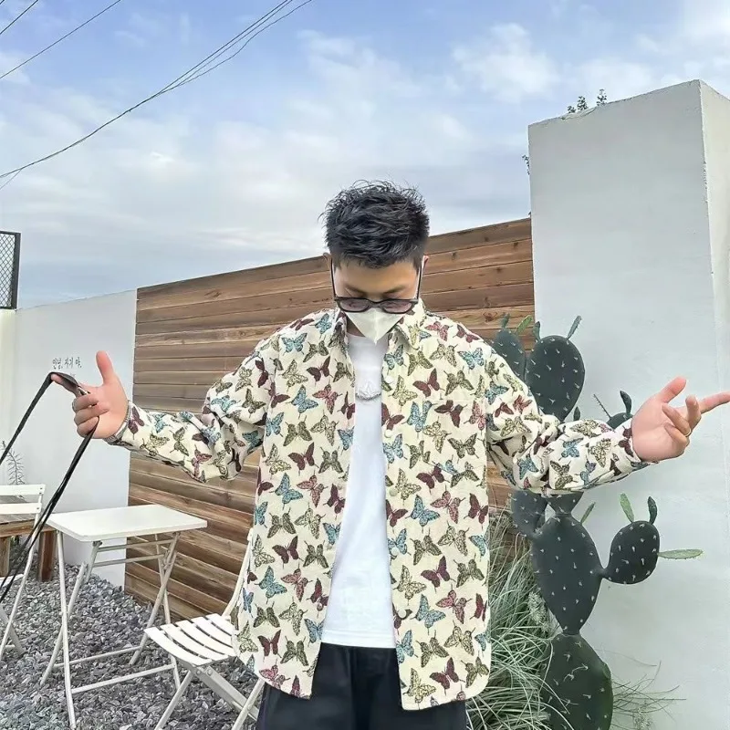 Print Jackets Men Clothing Luxury Streetwear Long Sleeve Single-breasted Shirts Jacquard Lapel Coat Spring Autumn Outerwear
Print Jackets Men Clothing Luxury Streetwear Long Sleeve Single-breasted Shirts Jacquard Lapel Coat Spring Autumn Outerwear