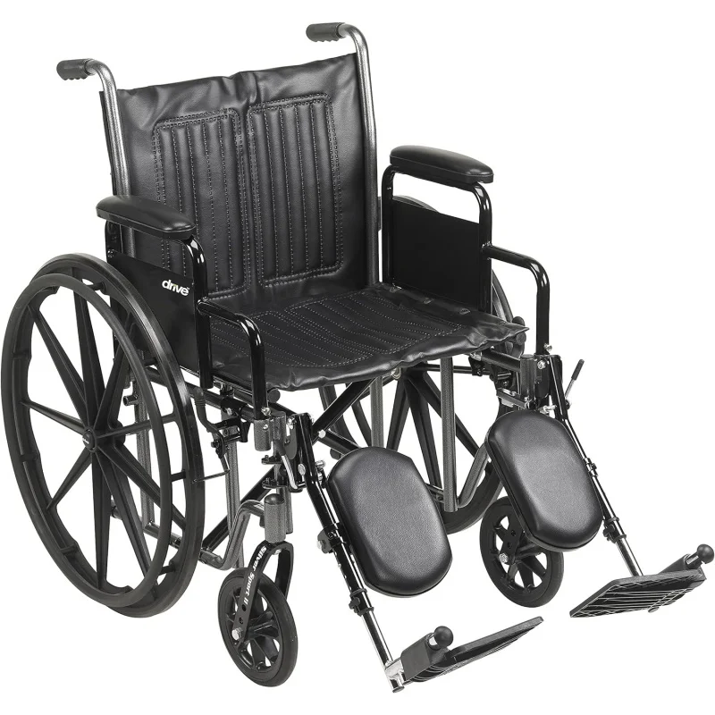 Drive Medical SSP220DDA-ELR Silver Sport 2 Full-Reclining Transport Wheelchair with Detachable Desk Arms and Swing-Away Elevatin
Drive Medical SSP220DDA-ELR Silver Sport 2 Full-Reclining Transport Wheelchair with Detachable Desk Arms and Swing-Away Elevatin