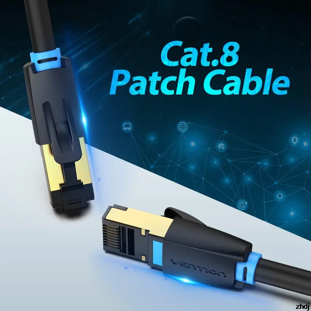 

Cat8 Ethernet Cable STTP 40Gbps 2000MHz Cat 8 RJ45 Network Lan Patch Cord for Router Modem Internet RJ 45 Ethernet Cable