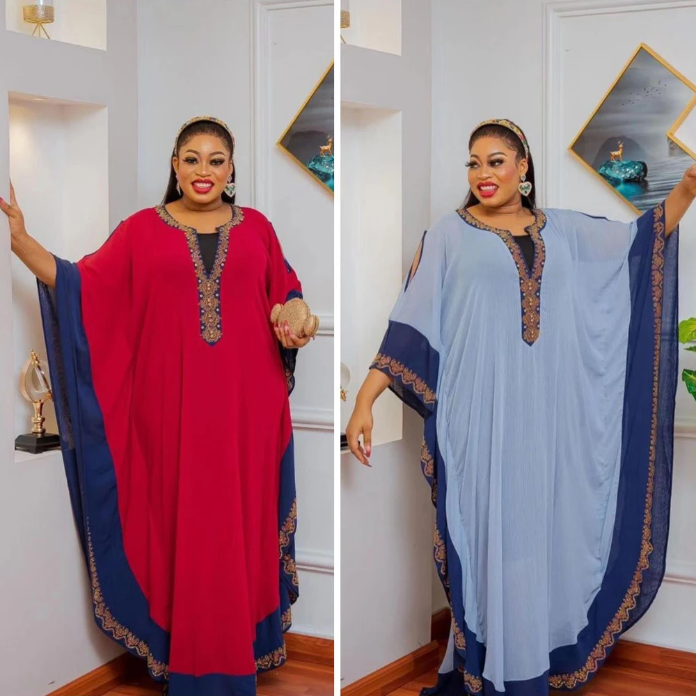 African Dresses For Women Chiffon Maxi Robe Original Abaya For Wedding Party Newest Clothing Nigeria Traditional Bride Dress
African Dresses For Women Chiffon Maxi Robe Original Abaya For Wedding Party Newest Clothing Nigeria Traditional Bride Dress