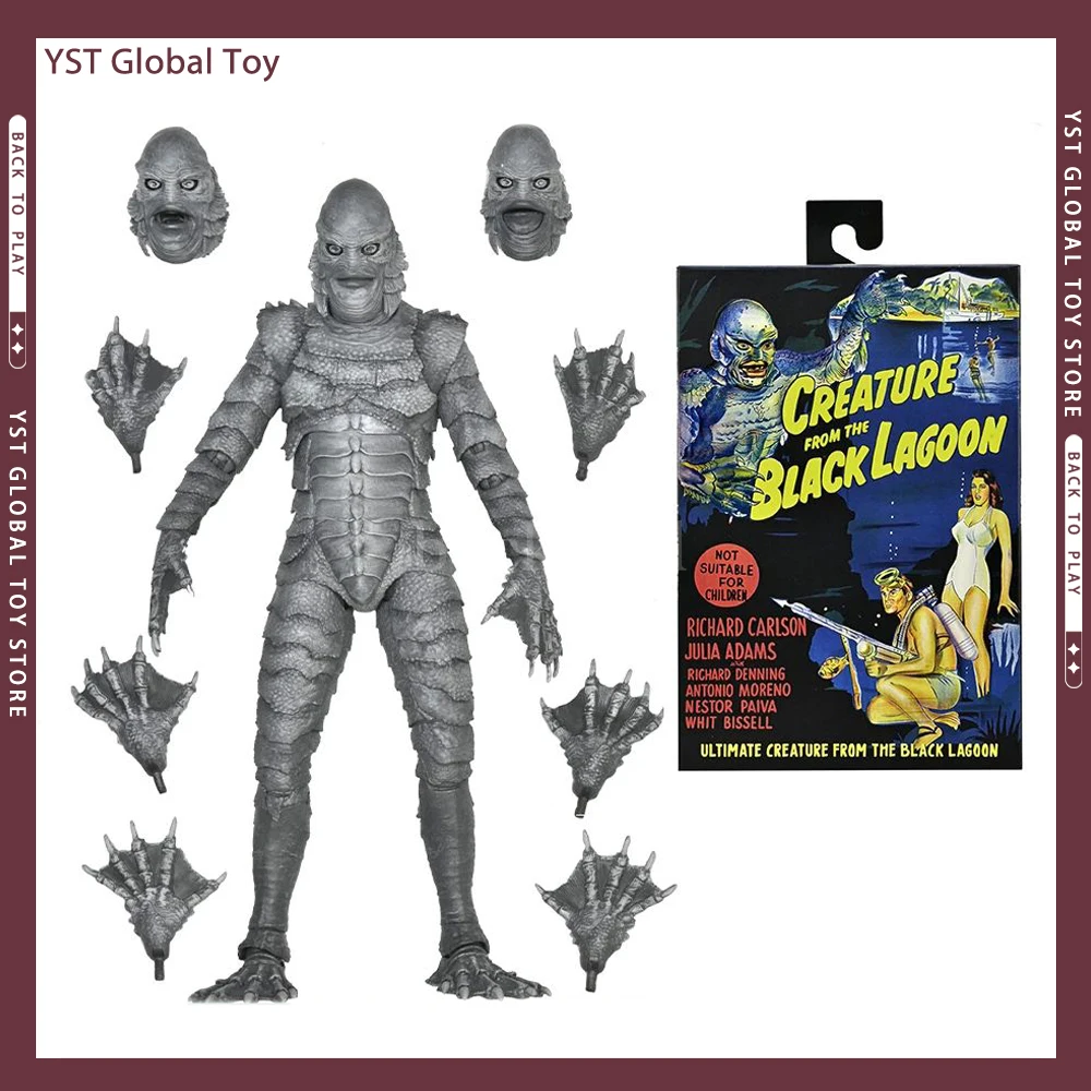 

Original NECA 7 Inch 04823 Universal Monsters Ultimate Creature From The Black Lagoon (B&W) Anime Figure PVC Model Toy Gifts