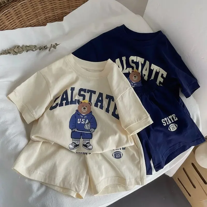 Baby Clothes Infant top and bottom set baby boys girls suit bear cartoon thin section casual sports 2PCS
Baby Clothes Infant top and bottom set baby boys girls suit bear cartoon thin section casual sports 2PCS