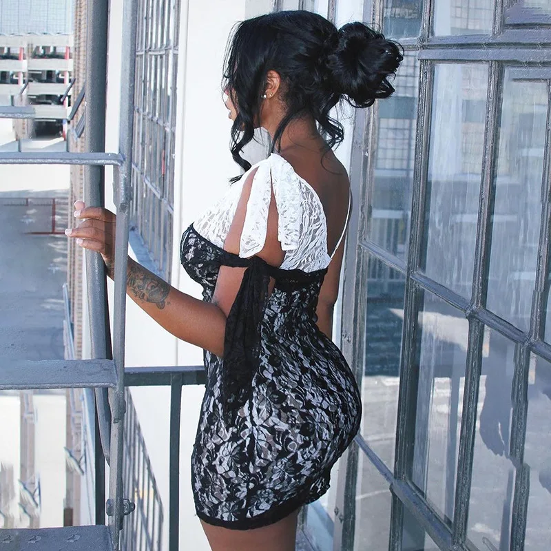 Elegant Lace One Piece Dress Women Patchwork Sexy Club Outfit 2023 Autumn Female Street Cloth Luxury Mini Wrap Party Dress
Elegant Lace One Piece Dress Women Patchwork Sexy Club Outfit 2023 Autumn Female Street Cloth Luxury Mini Wrap Party Dress