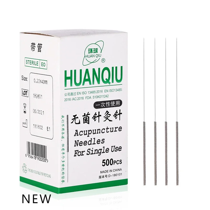New Package Huanqiu Disposable Sterile Acupuncture Needles Dry Needling 500pcs with Tube
New Package Huanqiu Disposable Sterile Acupuncture Needles Dry Needling 500pcs with Tube