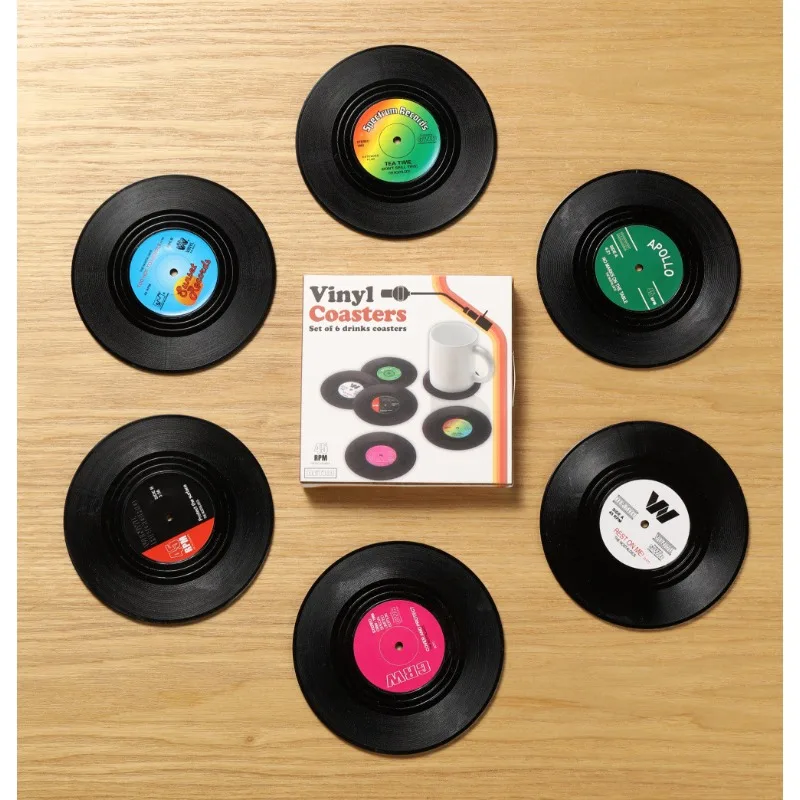 6 pcs Vinyl Record Table Mats Drink Coaster Table Placemats Heat-resistant Nonslip Pads Home Decor Creative Cup Coaster
6 pcs Vinyl Record Table Mats Drink Coaster Table Placemats Heat-resistant Nonslip Pads Home Decor Creative Cup Coaster