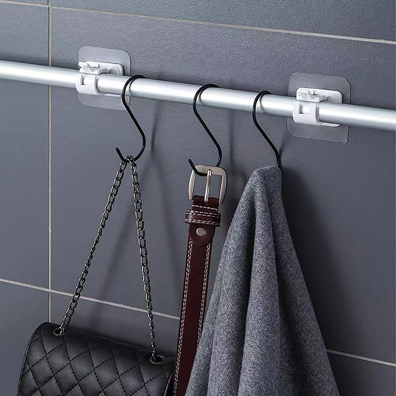 2pcs Adhesive Wall Curtain Rod Holder Nail-Free Adjustable Clamp Hooks with Fixed Clip Hanging Rack
2pcs Adhesive Wall Curtain Rod Holder Nail-Free Adjustable Clamp Hooks with Fixed Clip Hanging Rack