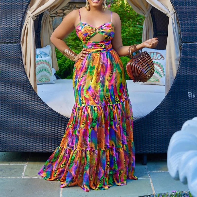 

Элегантные африканские платья с принтом для Женщин Дашики, летнее осеннее платье макси, Женская традиционная африканская одежда, длинное платье феи