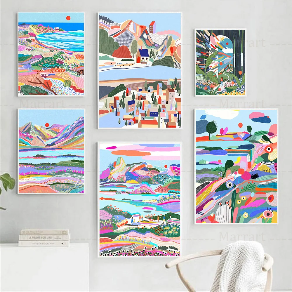 Colorful Mountain And River Spring Scenery Prints Flowers Canvas Painting Travel Art Poster For Living Room Wall Decor Unframed
Colorful Mountain And River Spring Scenery Prints Flowers Canvas Painting Travel Art Poster For Living Room Wall Decor Unframed