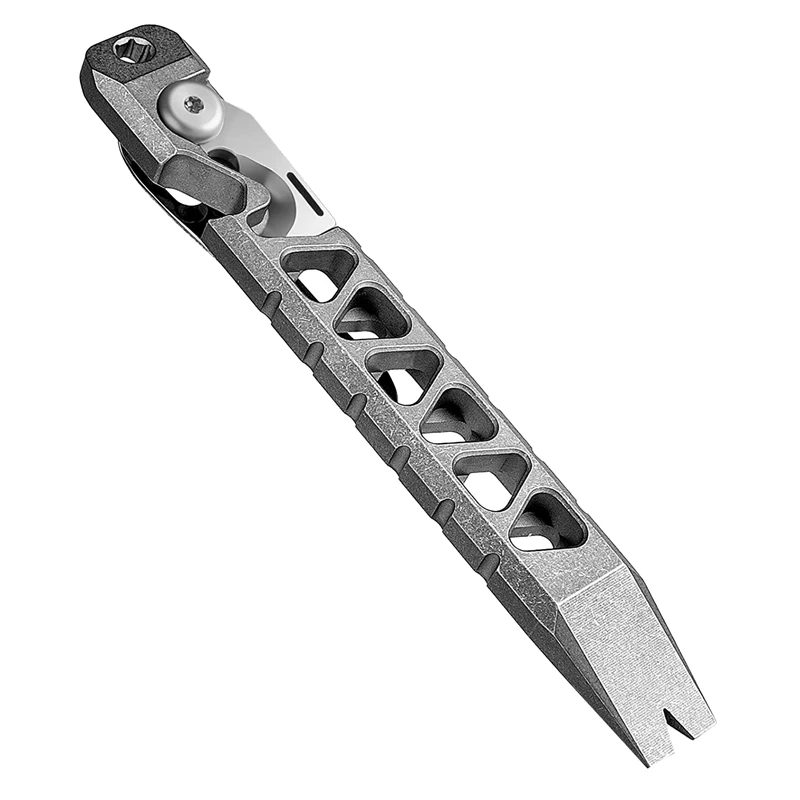 Titanium Pry Bar Pocket Tool Bottle Opener Keychain Outdoor Tool, Titanium Key Chain,Matte
Titanium Pry Bar Pocket Tool Bottle Opener Keychain Outdoor Tool, Titanium Key Chain,Matte