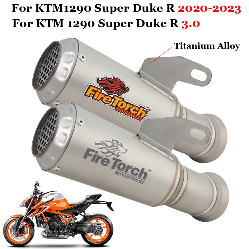 

Slip On For KTM 1290 Super Duke R 3.0 2020-2023 Motorcycle Exhaust Terminal Titanium Alloy Motocross Espace Moto Muffler System