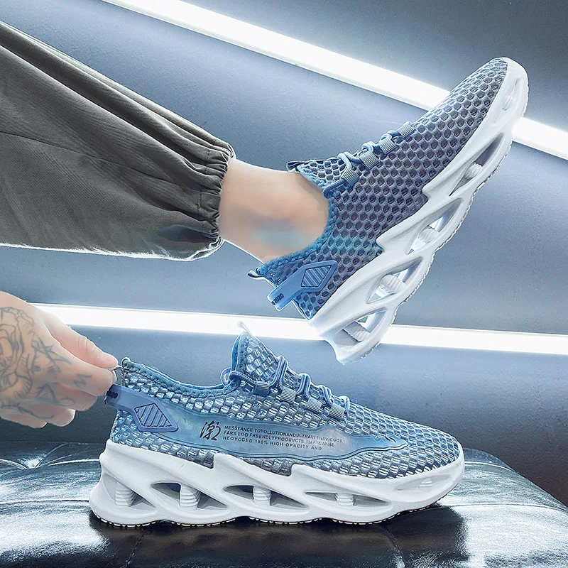 Men's Sneakers Summer Breathable Mesh Skeleton Mesh Shoes Lightweight Shock Absorption Running Breathable Sports Shoes
Men's Sneakers Summer Breathable Mesh Skeleton Mesh Shoes Lightweight Shock Absorption Running Breathable Sports Shoes