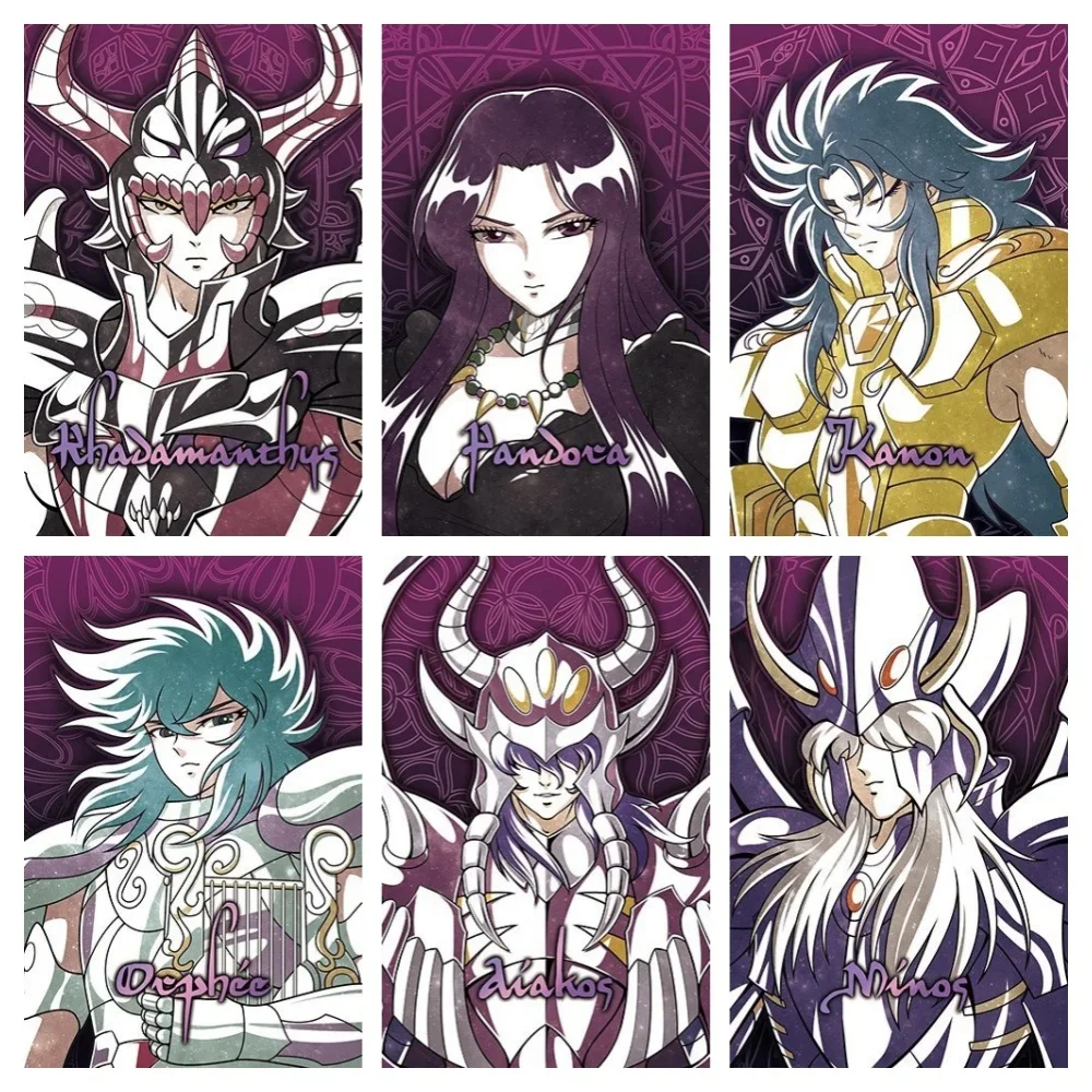 6pcs/set Saint Seiya Flash Card Specter Kanon Pandora Animation Characters Anime Classics Game Collection Cards Toy Gift
6pcs/set Saint Seiya Flash Card Specter Kanon Pandora Animation Characters Anime Classics Game Collection Cards Toy Gift