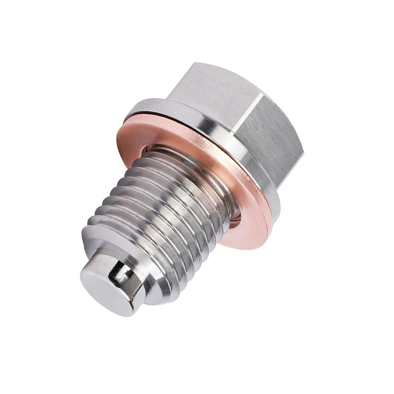 M14 X 1.5 M12 M16 M18 M20 Magnetic Stainless Steel Oil Drain Plug Sump Drain Nut Bolt with Copper Gasket Newest
M14 X 1.5 M12 M16 M18 M20 Magnetic Stainless Steel Oil Drain Plug Sump Drain Nut Bolt with Copper Gasket Newest