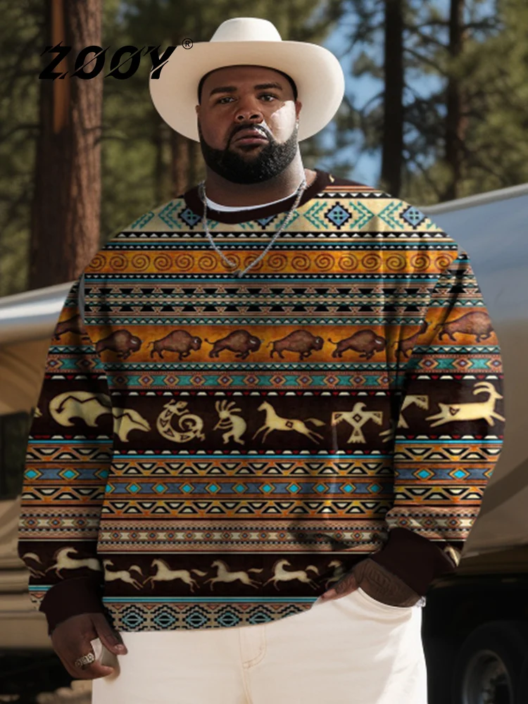 ZOOY (L-9XL) Plus Size Men's Vintage Graffiti Diamond Outdoor Camping Crew Neck Long Sleeve Sweatshirt
ZOOY (L-9XL) Plus Size Men's Vintage Graffiti Diamond Outdoor Camping Crew Neck Long Sleeve Sweatshirt