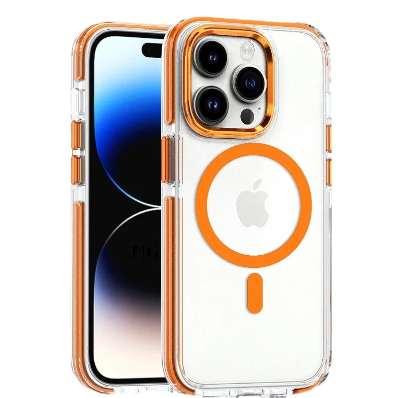 Wireless Magnetic Suction Charge for iphone15 14 13 12 11promaxpuls Transparent TPU Soft and Hard Combination Magsafe case Cover
Wireless Magnetic Suction Charge for iphone15 14 13 12 11promaxpuls Transparent TPU Soft and Hard Combination Magsafe case Cover