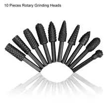 10PCS Rotary Grinding Heads Carpentry Woodworking Milling Files Crafting Sanding Bevelling Filing Sharpening Reusable Power Tool 
10PCS Rotary Grinding Heads Carpentry Woodworking Milling Files Crafting Sanding Bevelling Filing Sharpening Reusable Power Tool
