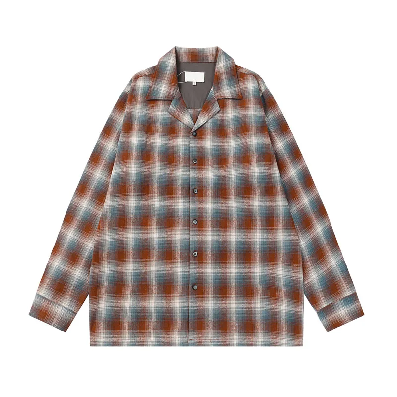 New MM6 Shirts Simple Vintage Gradation Plaid Pattern Button Lapel Long Sleeves Tops Oversize Cotton Men Women Casual Clothes
New MM6 Shirts Simple Vintage Gradation Plaid Pattern Button Lapel Long Sleeves Tops Oversize Cotton Men Women Casual Clothes
