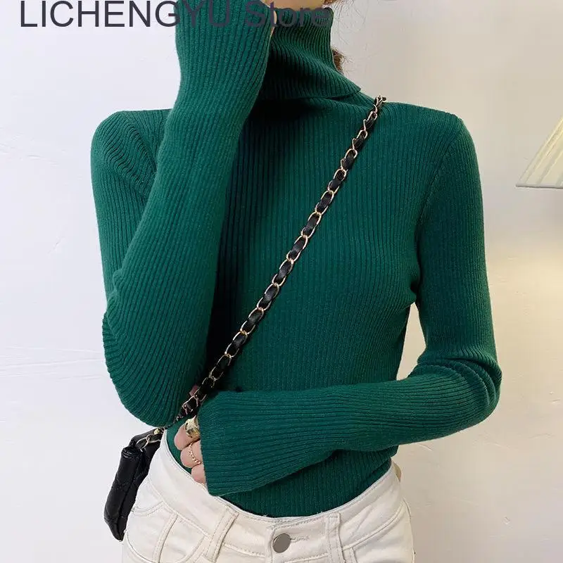 Women Pullover Turtleneck Sweater Autumn Long Sleeve Slim Elastic Korean Basic Jumper Solid Color Top Pull Femme
Women Pullover Turtleneck Sweater Autumn Long Sleeve Slim Elastic Korean Basic Jumper Solid Color Top Pull Femme