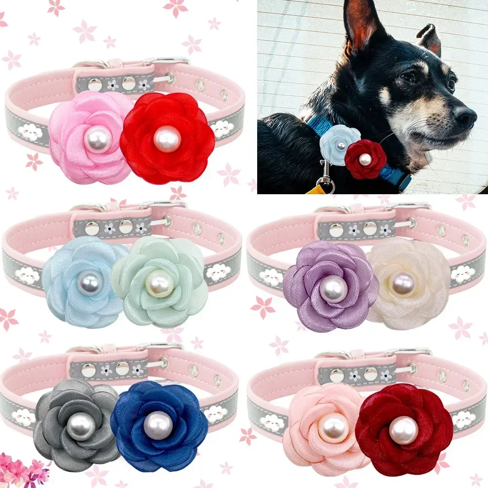 

Accessories Supplier Bowties Bowtie Grooming For Small Wholesale Collar Products S Dog Flower Pearl Pet