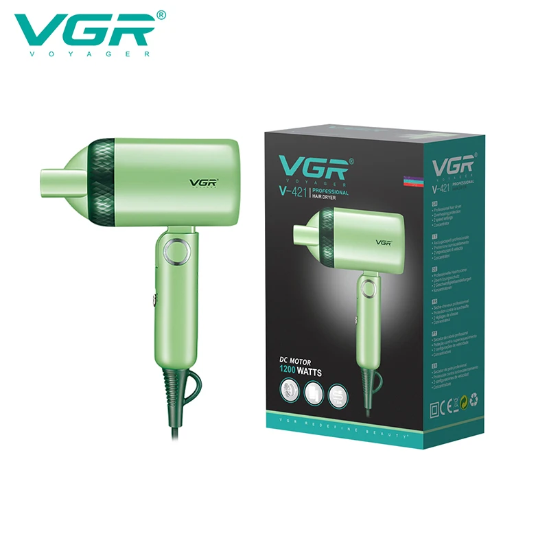 VGR Hair Dryer Professional Dryer Foldable Hair Dryer Machine Overheating Protection Hair Salon for Household Use Mini V-421
VGR Hair Dryer Professional Dryer Foldable Hair Dryer Machine Overheating Protection Hair Salon for Household Use Mini V-421