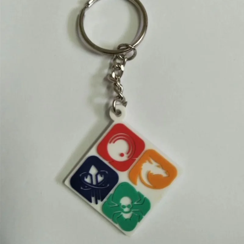 

Square Keychain Colorful Customized Keyring Pendant Key Holder Accessories Wholesale Free Shipping