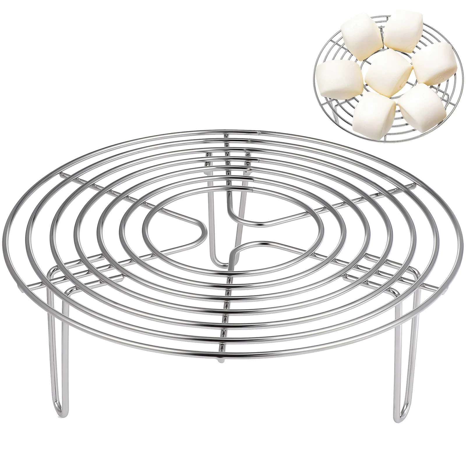 Round Cooling Rack Stainless Steel Steamer Rack Circle Wire Cooling Rack for Air Fryer Instapot Cake Pans
Round Cooling Rack Stainless Steel Steamer Rack Circle Wire Cooling Rack for Air Fryer Instapot Cake Pans