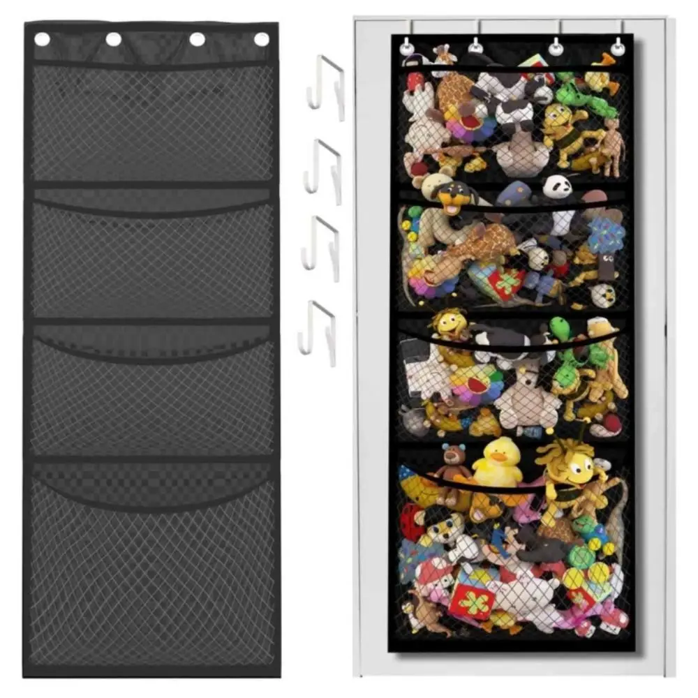 Hanging Toy Storage Pockets for Stuffed Animals Toy Organizer with 4 Metal Hooks Breathable Mesh Plush Toys Storage Bag
Hanging Toy Storage Pockets for Stuffed Animals Toy Organizer with 4 Metal Hooks Breathable Mesh Plush Toys Storage Bag