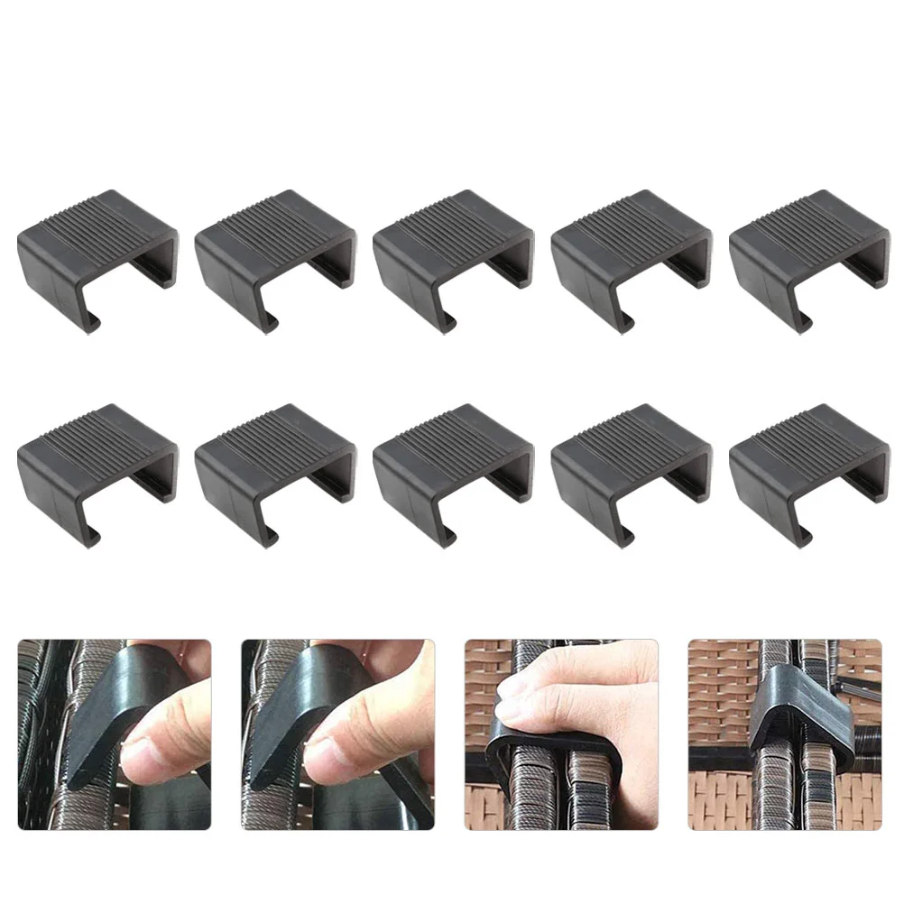 

10 Pcs Sofa Furniture Clip Sectional Alignment Clamps Fastener Fasteners Outdoor Wicker Chair Plastic Rattan Clips Patio