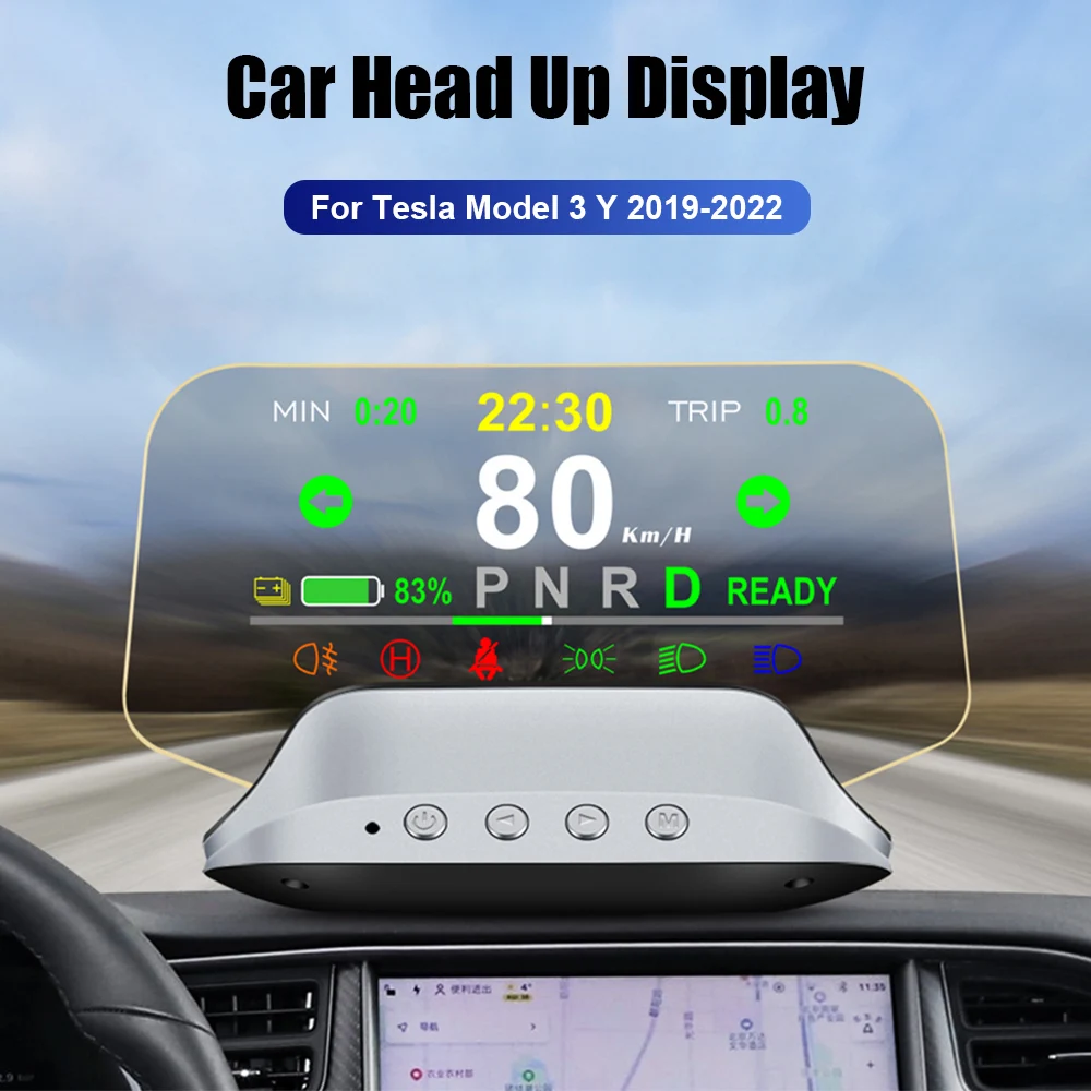 For Tesla Model 3 Y 2019-2022 HUD Digital Alarm Set Car Head Up Display T3 Mirror Projector Speedometer RPM
For Tesla Model 3 Y 2019-2022 HUD Digital Alarm Set Car Head Up Display T3 Mirror Projector Speedometer RPM