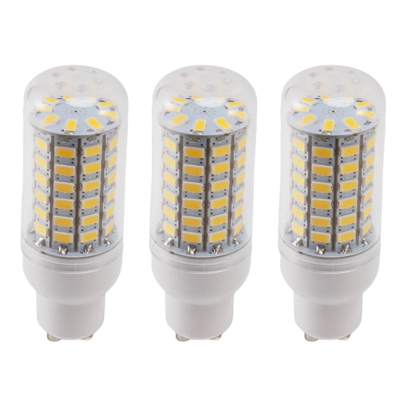 

3X GU10 10W 5730 SMD 69 LED Bulbs LED Corn Light LED Lamp Energy Saving 360 Degree 200-240V White