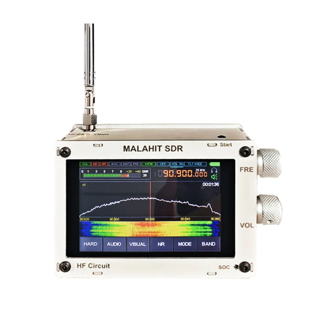 3,5 дюймовый сенсорный экран Malachite SDR Pro радио 50 кГц-2 ГГц полный диапазон авиационный ресивер DSP SDR с антенной (белый)
3,5 дюймовый сенсорный экран Malachite SDR Pro радио 50 кГц-2 ГГц полный диапазон авиационный ресивер DSP SDR с антенной (белый)