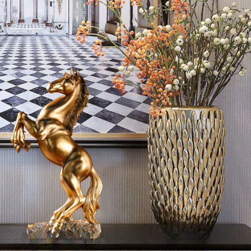 Resin Horse Statue Sculpture,Win Instant Succeed Art Ornament Furniture,Nordic Office Living/Study Room Bedroom Desk Decoration
Resin Horse Statue Sculpture,Win Instant Succeed Art Ornament Furniture,Nordic Office Living/Study Room Bedroom Desk Decoration