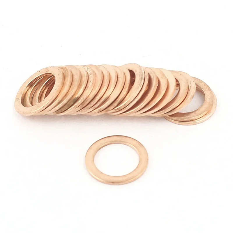 

20 pcs 10mm x 14mm x 1mm copper washer seal spacer seal For piping, electronics, household products and biomedical applications